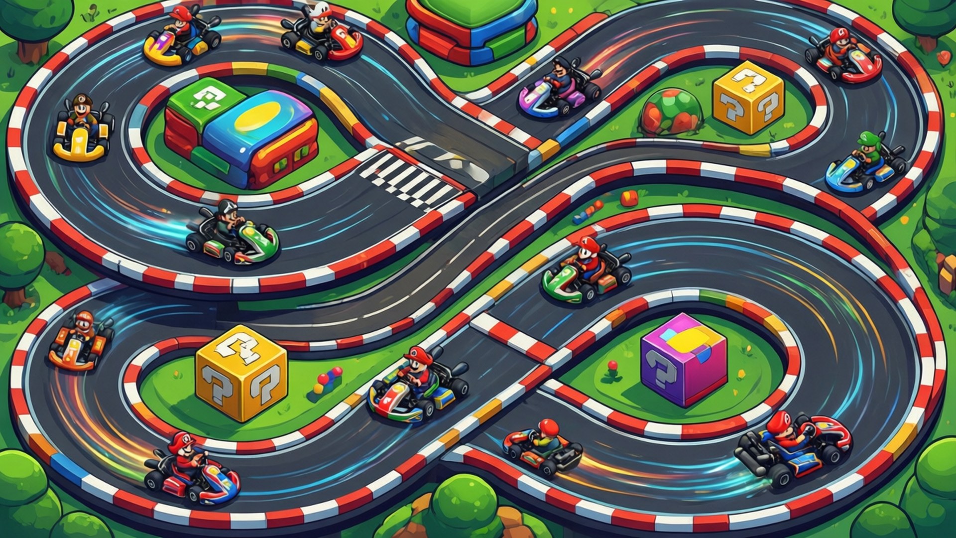 Karera sa Mario Kart Wallpaper