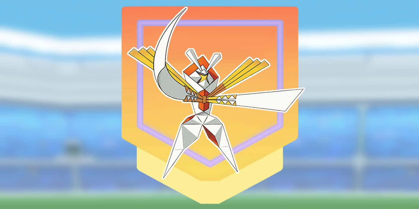 Kartana Pokemon Sa Kahel na Background Wallpaper