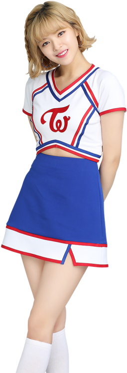 Kasapi ng Twice na Nakasuot ng Cheerleader Outfit Wallpaper