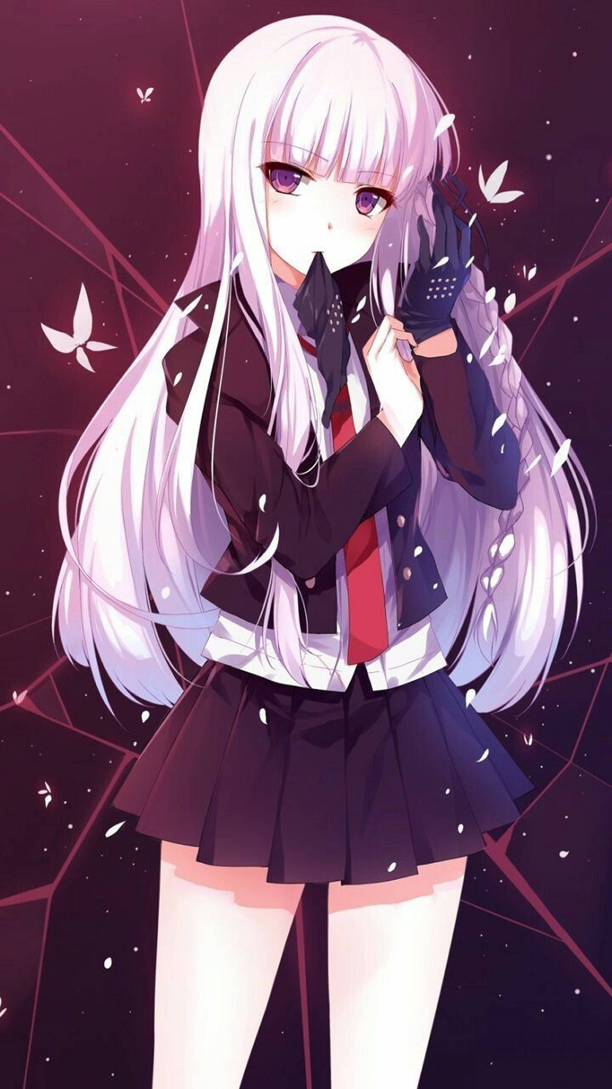 Kasiyahan ng Mahilig sa Anime: Kyouko Kirigiri bilang iPhone Wallpaper