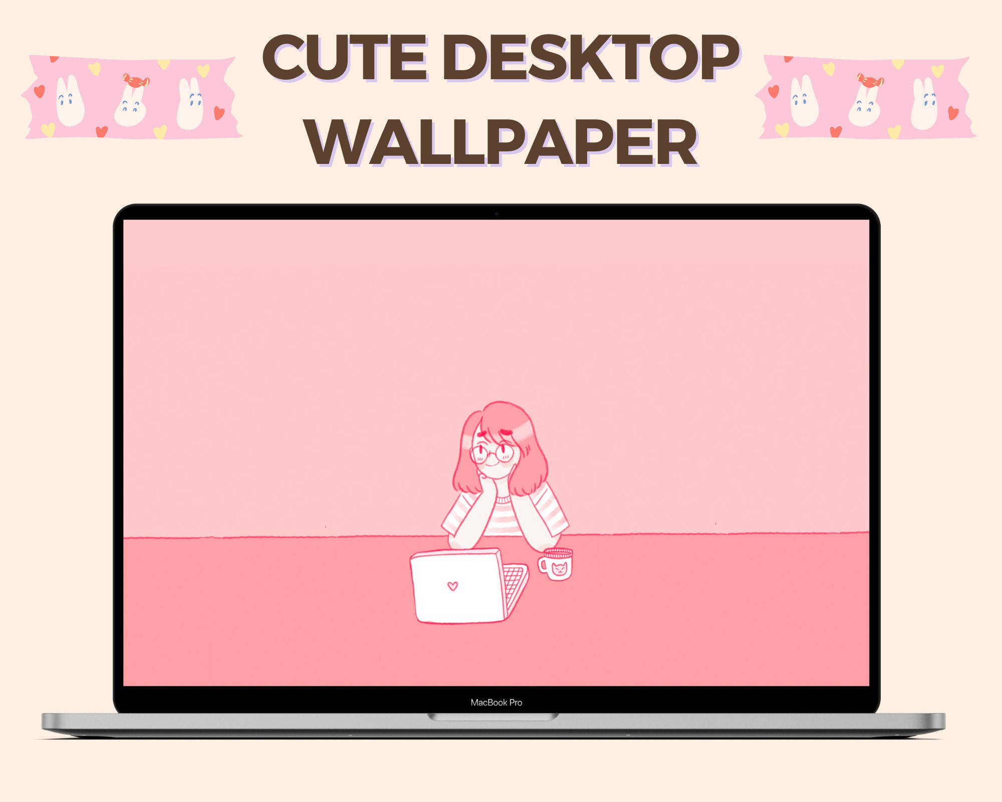 Kawaii Aesthetic na Desktop ng Computer Wallpaper
