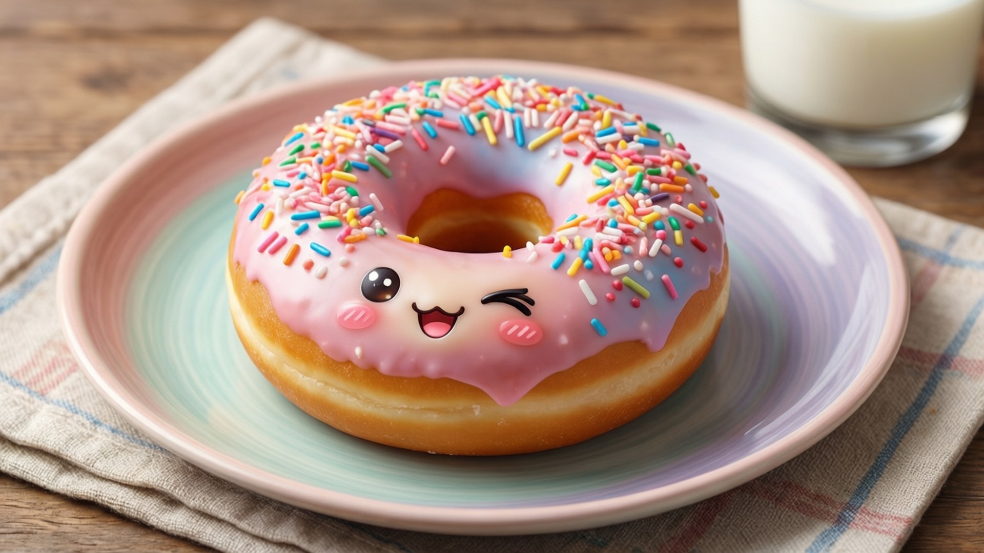 Kawaii Donut at Gatas Wallpaper