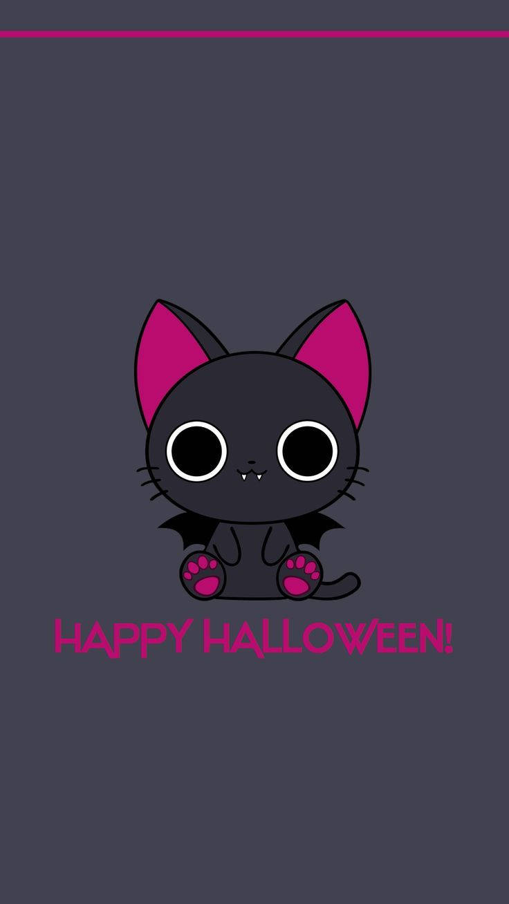Kawaii Halloween Nakakatakot na Pusa Wallpaper