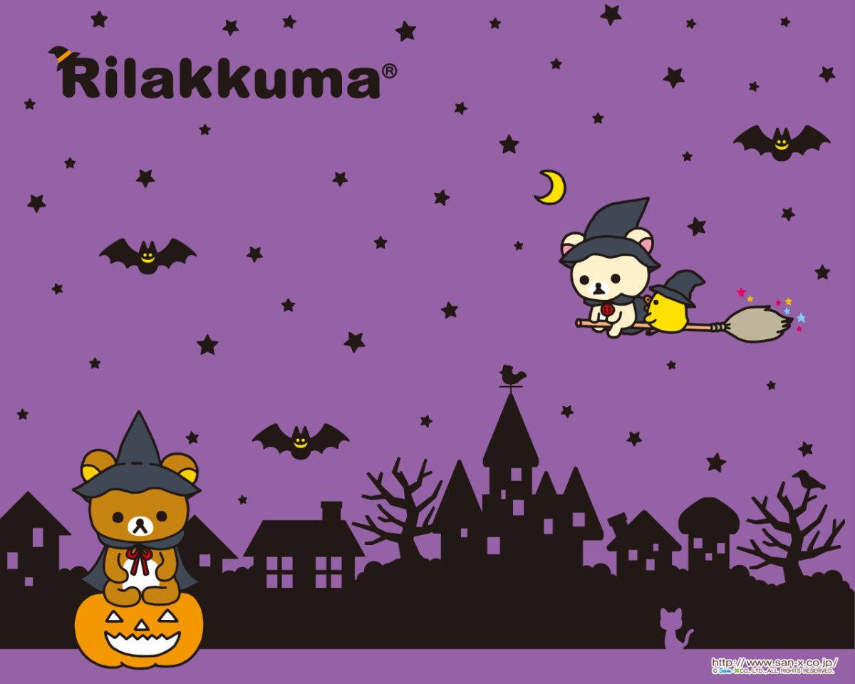 Kawaii Halloween Rilakkuma Bruha Wallpaper