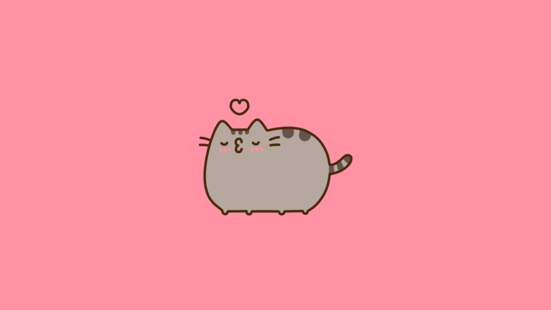 Kawaii HD Pusheen na Nagmamahal Wallpaper