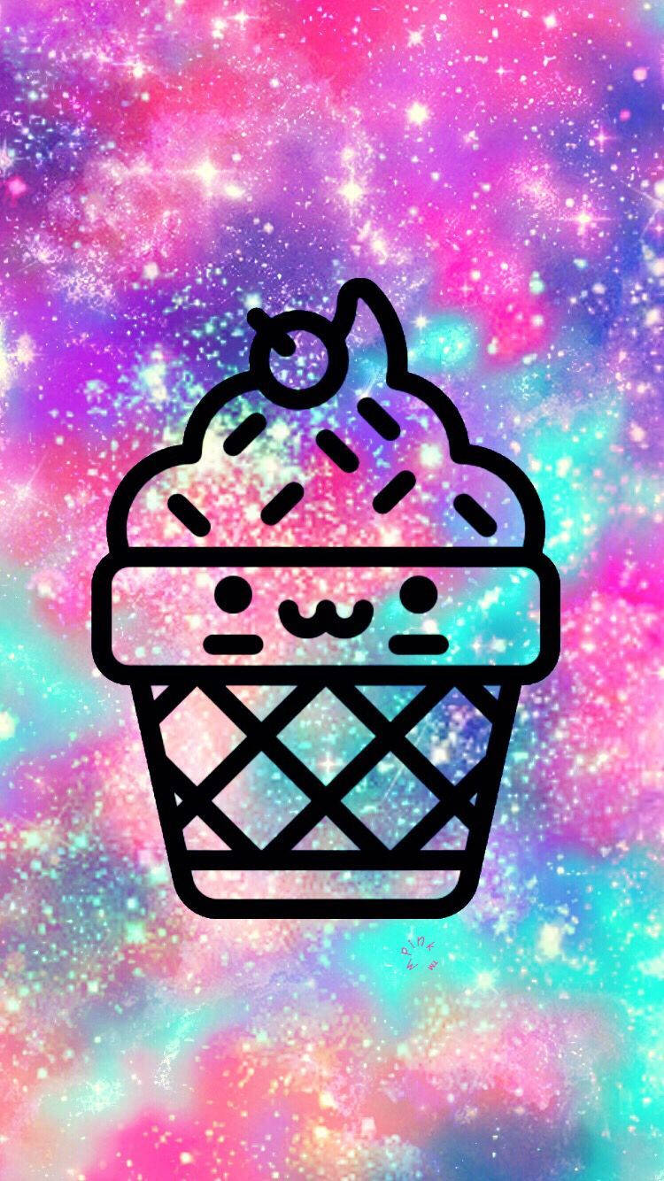 Kawaii Ice cream na May Glitters Wallpaper