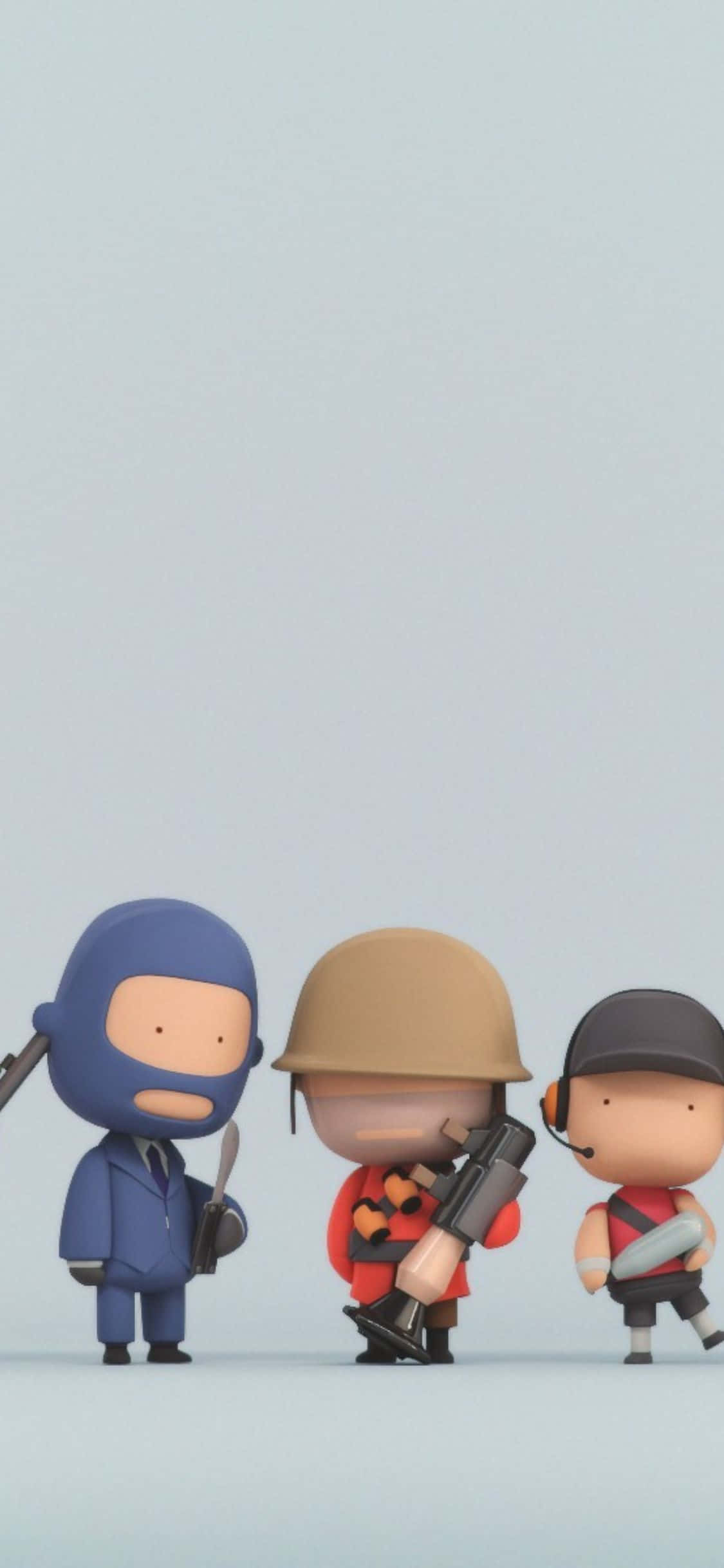 Kawaii iPhone XS Team Fortress 2 Background Wallpaper