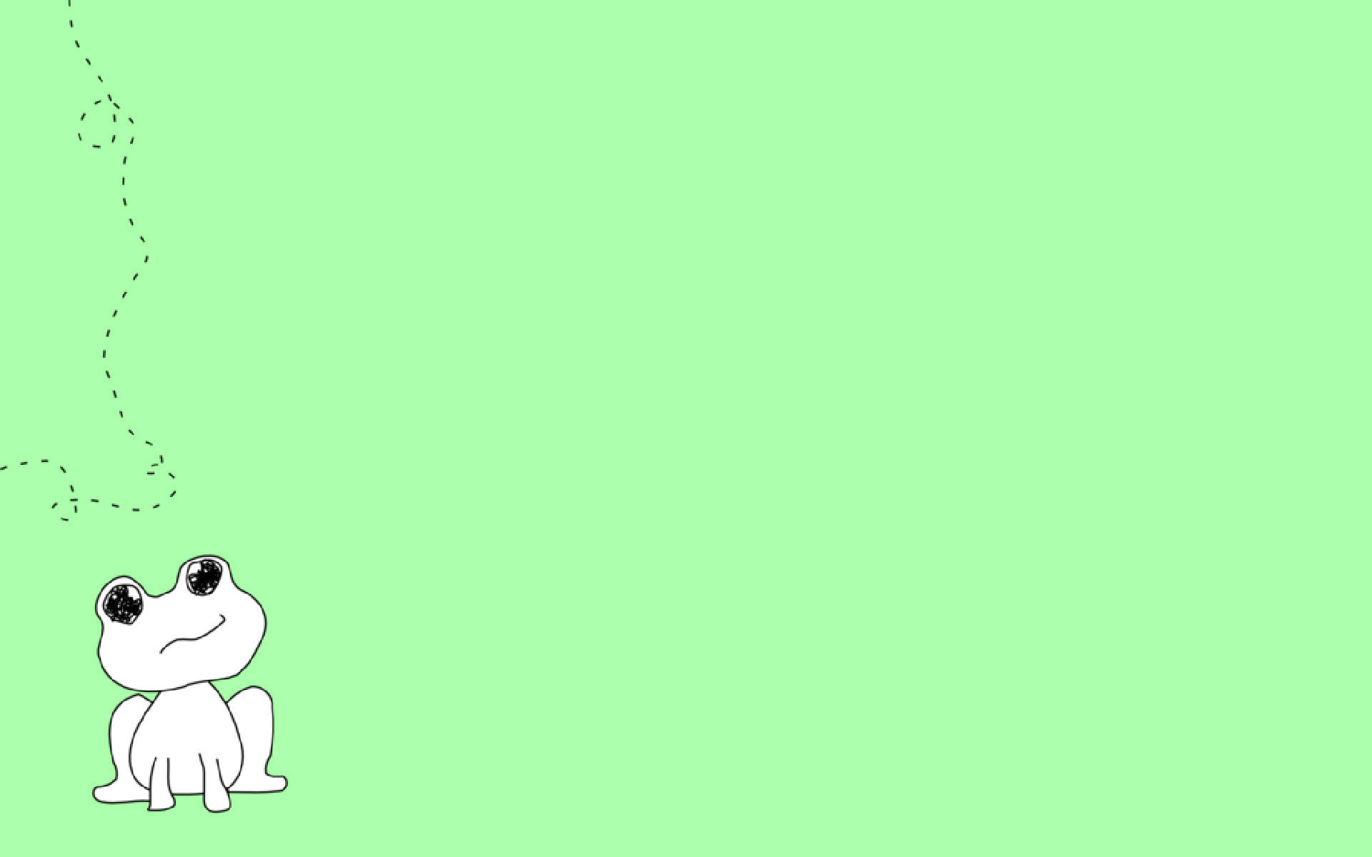 Kawaii Palaka sa Berdeng Guhit Wallpaper
