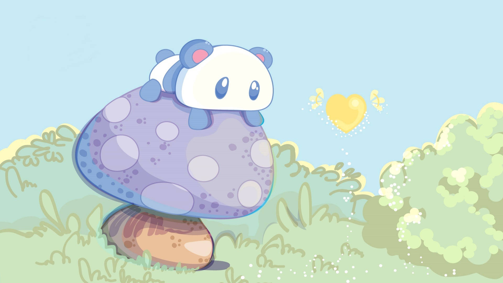 Kawaii Laptop Panda Wallpaper