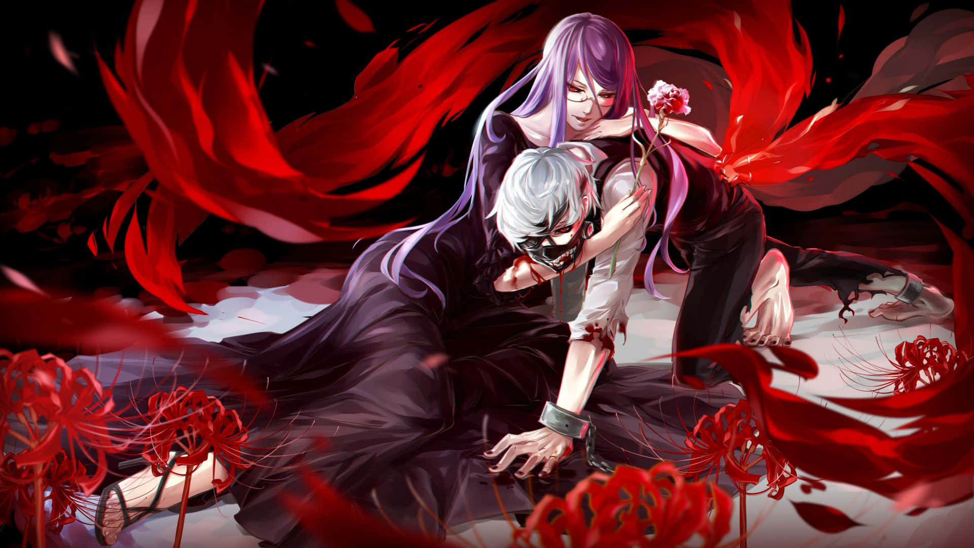 Ken Kaneki - Handa nang humarap sa isang nag-iiba-ibang anyong na Ghoul Wallpaper