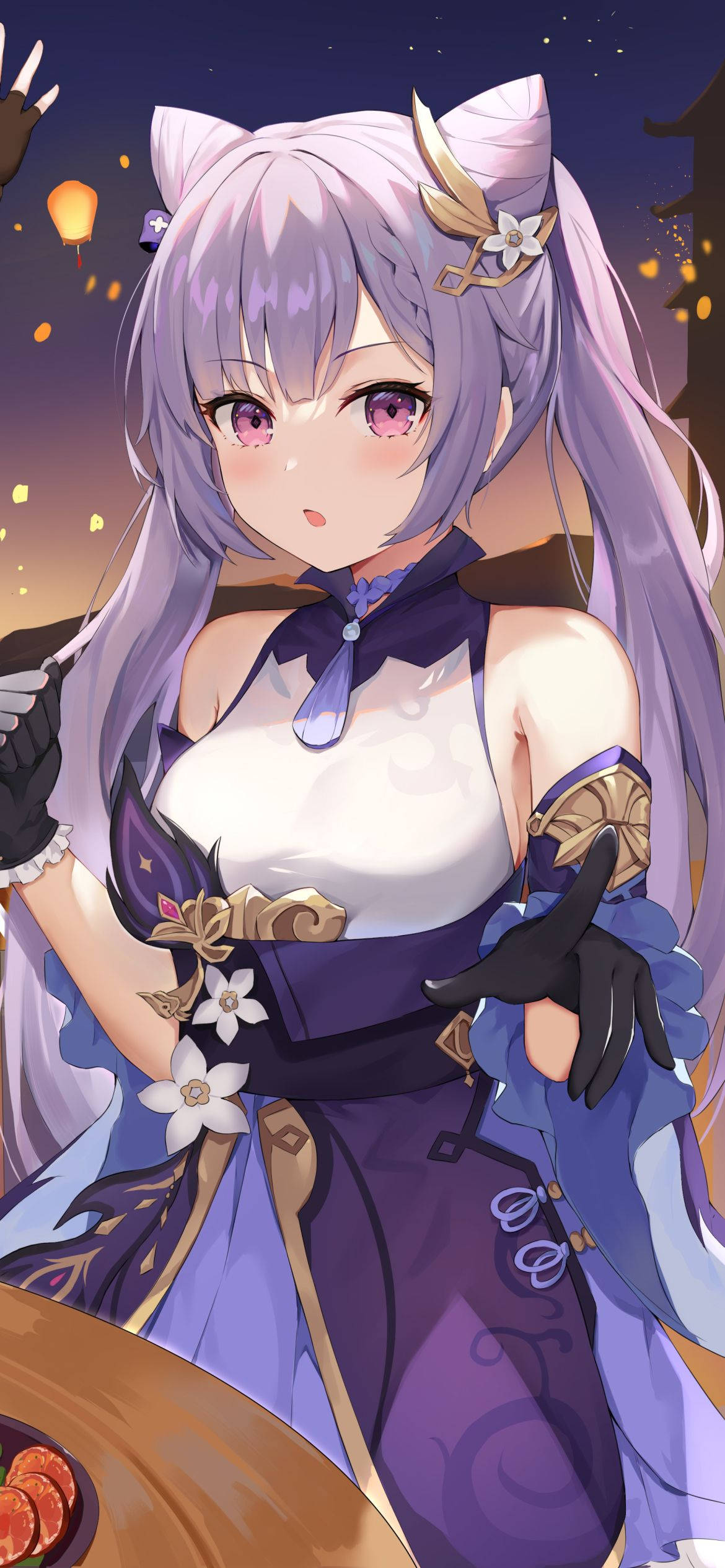 Keqing, isang malakas at makapangyarihang karakter ng Genshin Impact na babae Wallpaper