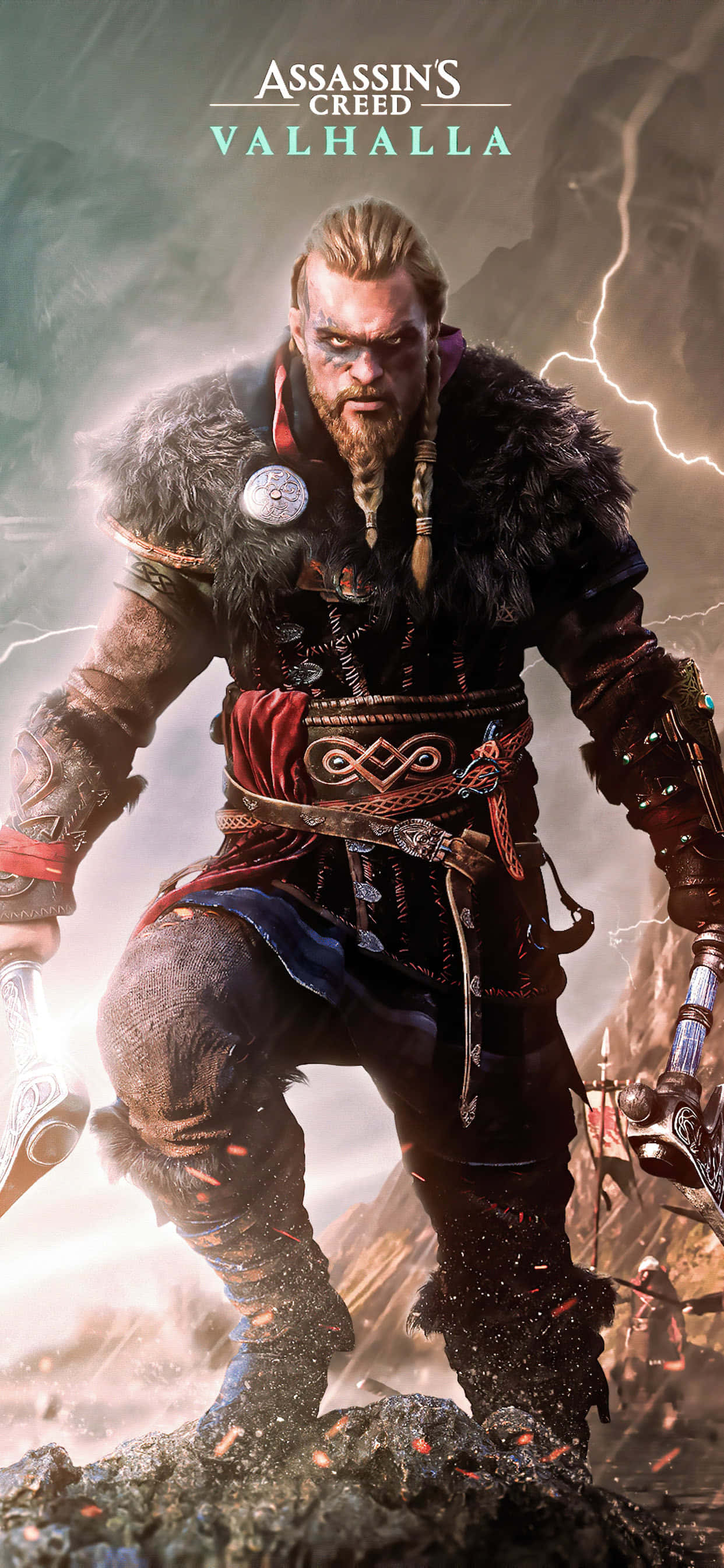 Key Art iPhone Xs Max Assassin's Creed Valhalla Background Wallpaper