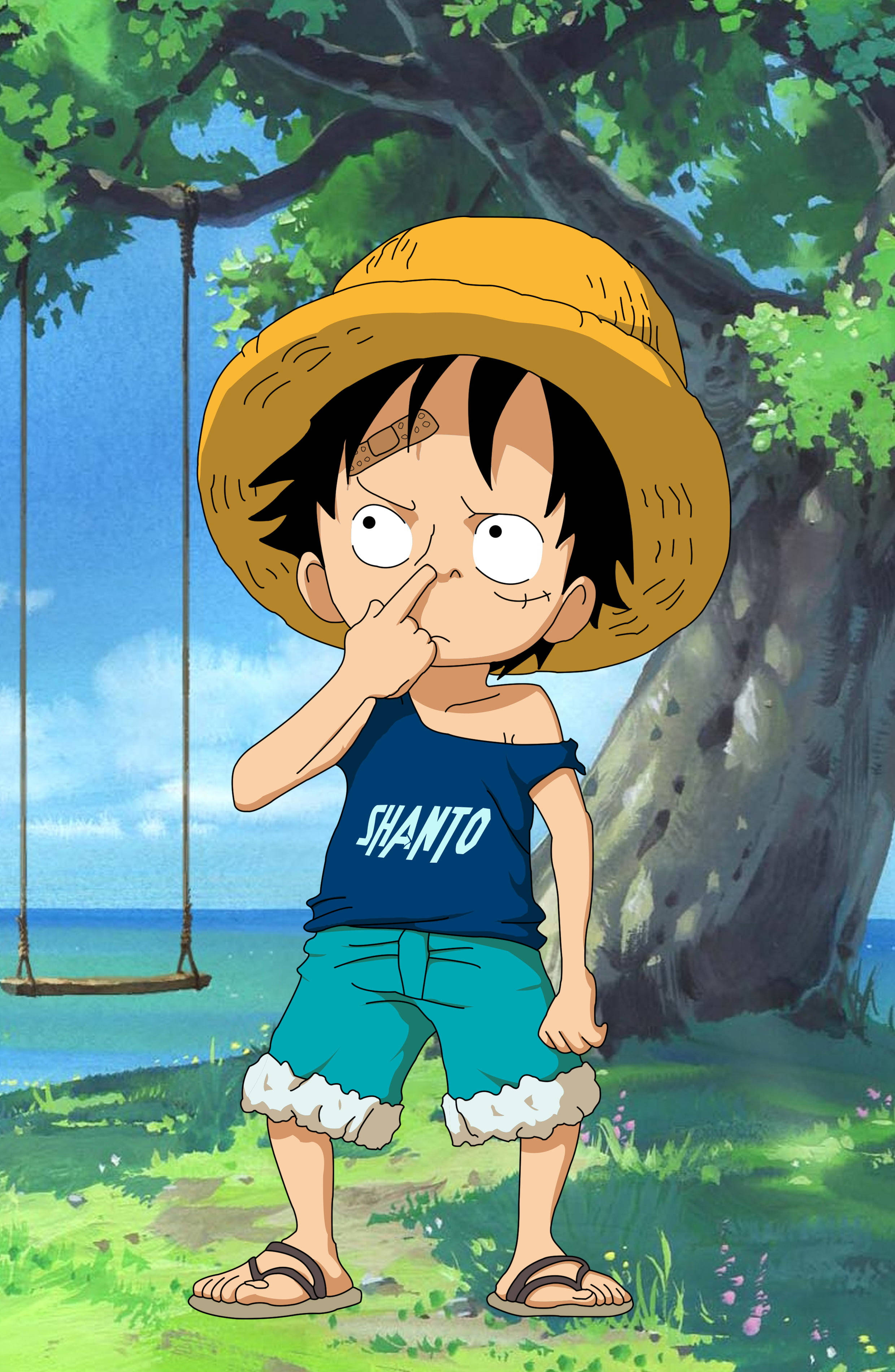 Kid Luffy PFP One Piece Funny Fanart Wallpaper