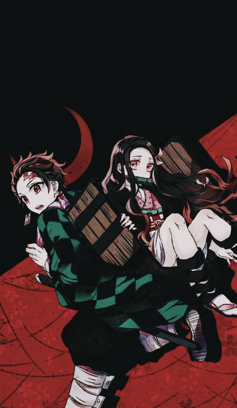 Kimetsu No Yaiba—Ang Magkapatid na Kamado Wallpaper