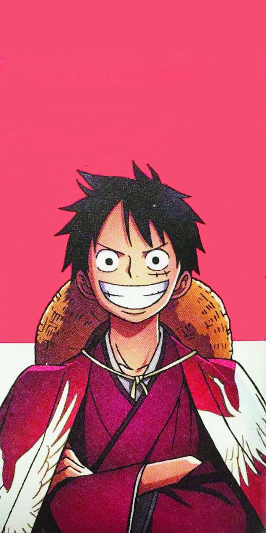 Kimono ni Luffy Phone Wallpaper