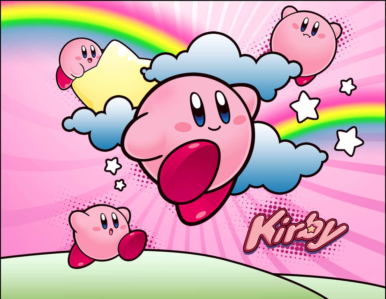 Kirby, ang masayang creampuff Wallpaper
