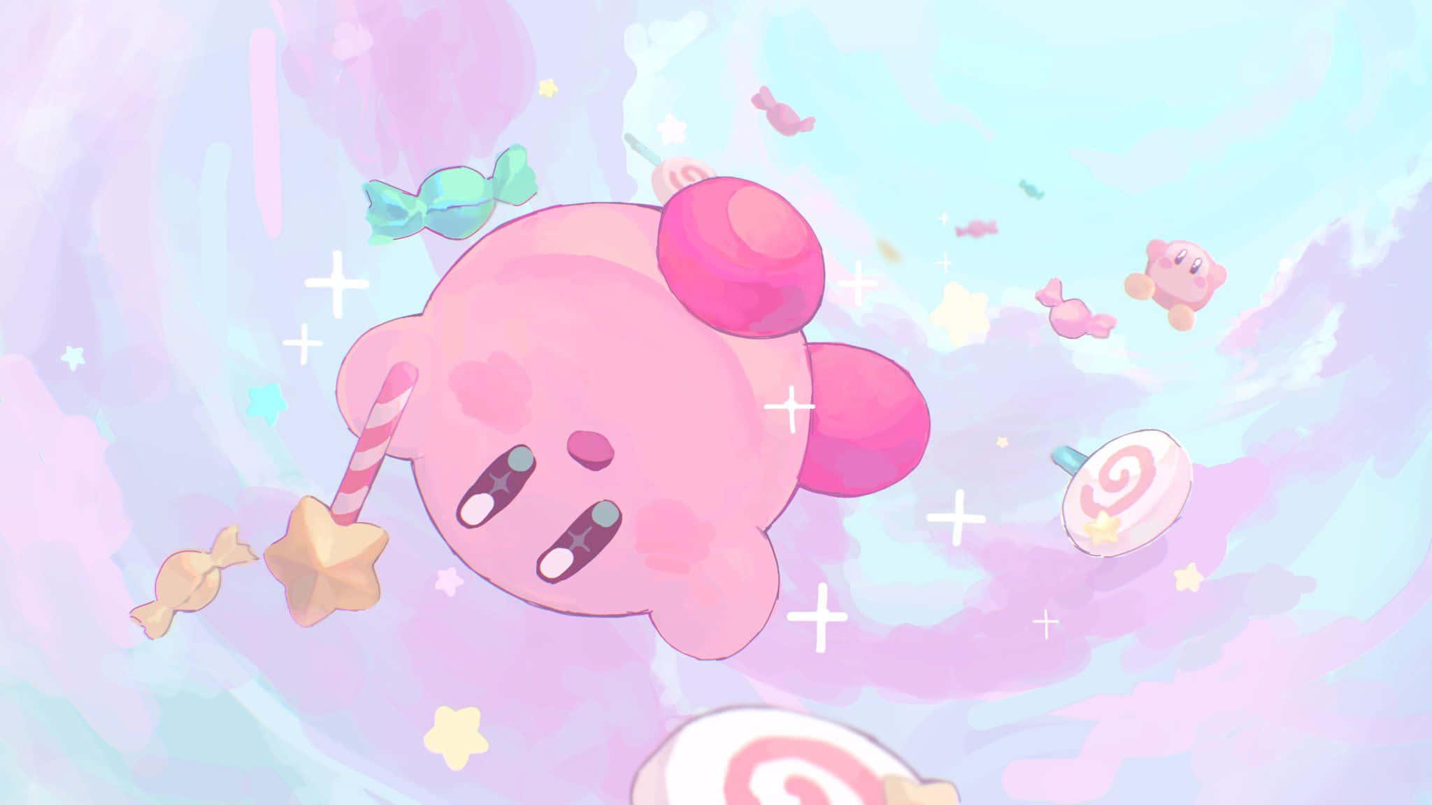 Kirby na May Kawaii Aesthetic sa Video Game Wallpaper