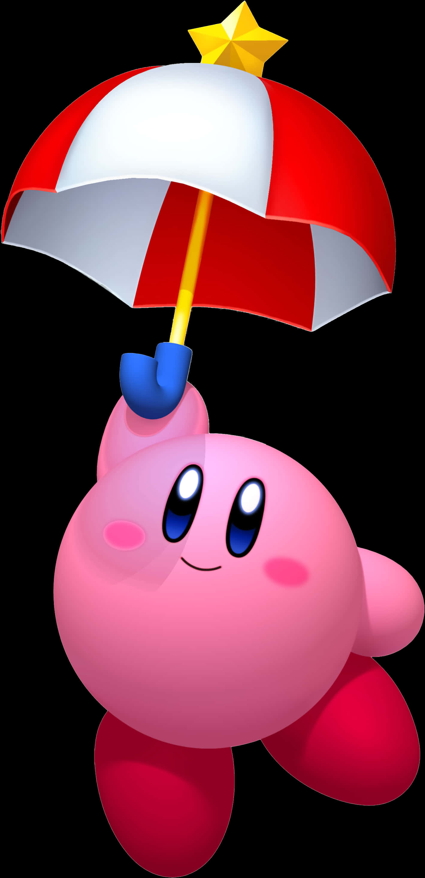 Kirby na may Payong.PNG Wallpaper