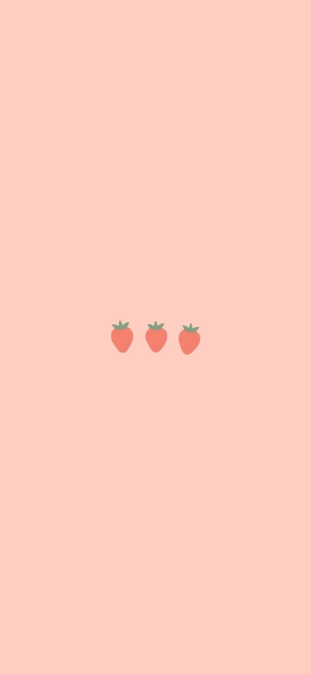 Klasik Pastel Strawberry Wallpaper