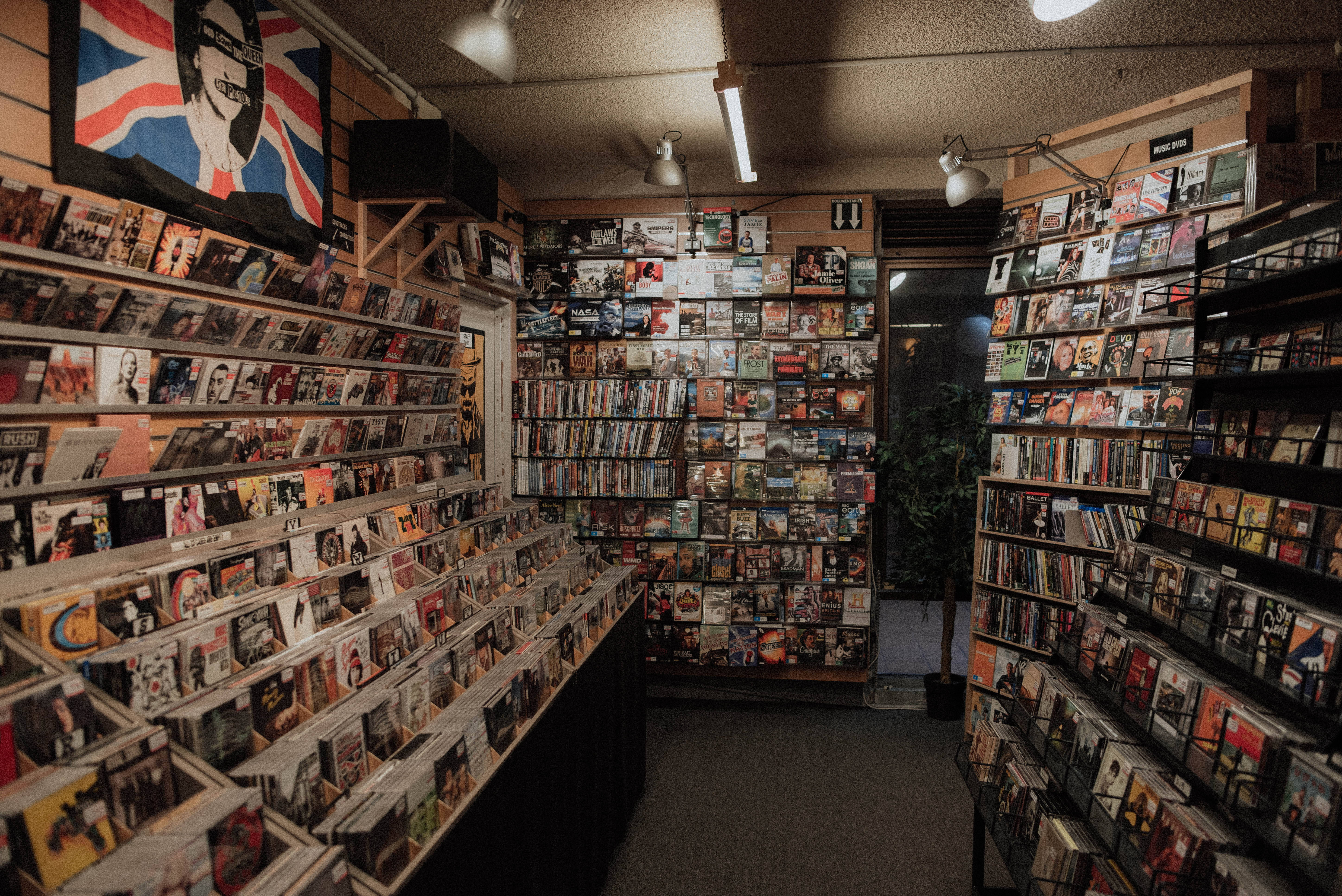 Klasikong Record Store Wallpaper