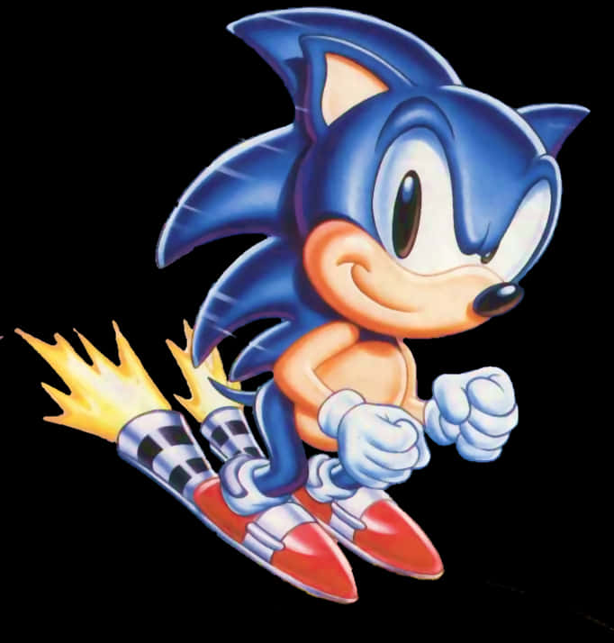 Klasikong Sonic na Mabilis Tumakbo Wallpaper