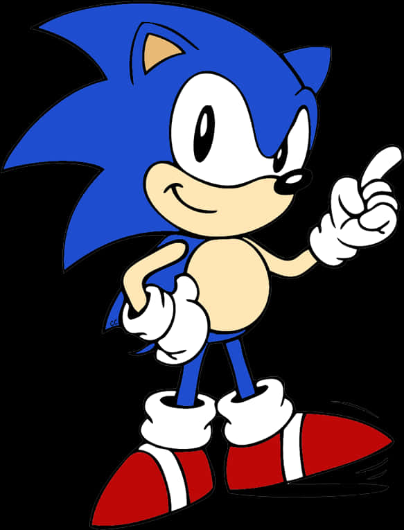 Klasikong Sonic na Nakaturo Wallpaper