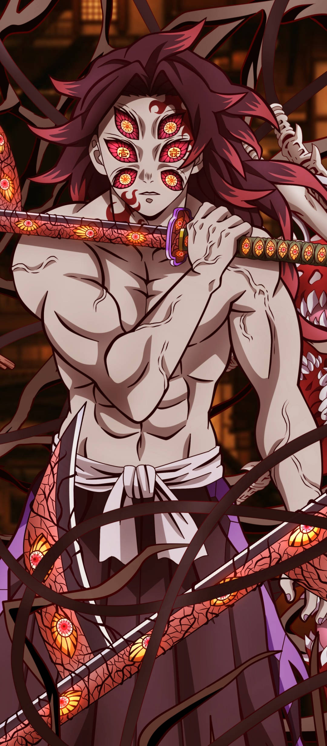 "Kokushibo Mula sa Demon Slayer ay Gumagawa ng Kanyang Huling Laban" Wallpaper