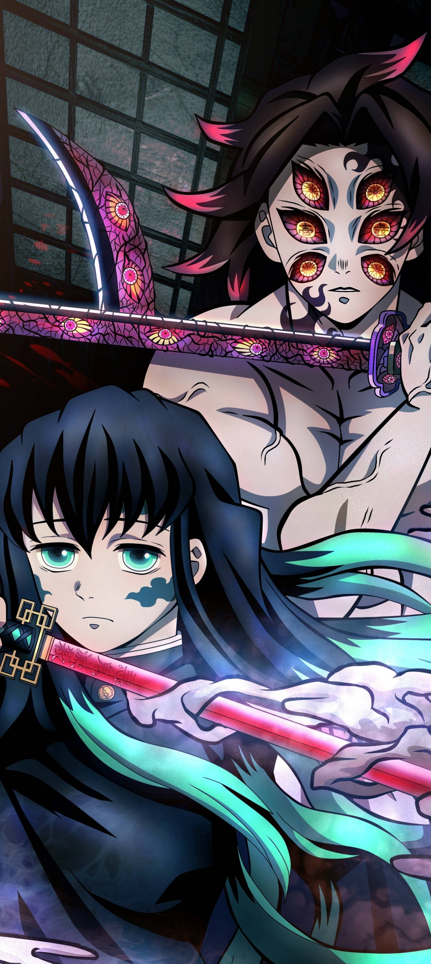 "Kokushibo, ang walang-awang upper-rank Demon Slayer" Wallpaper