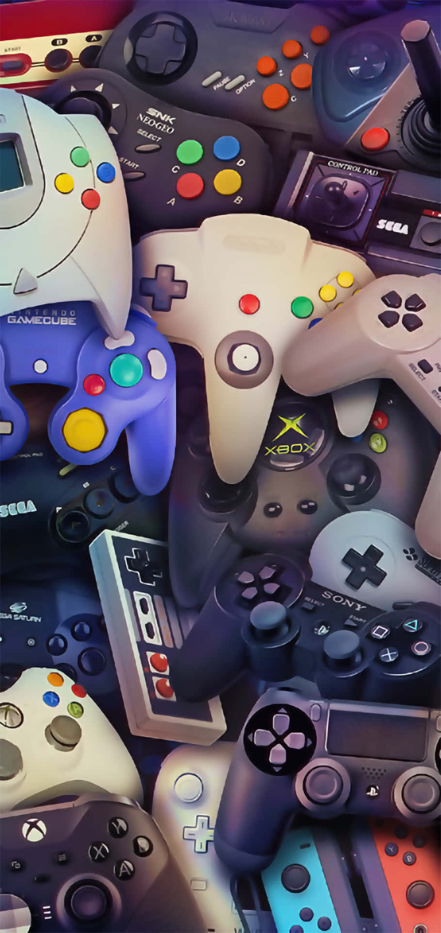 Koleksyon ng mga Remote Game Controllers Wallpaper
