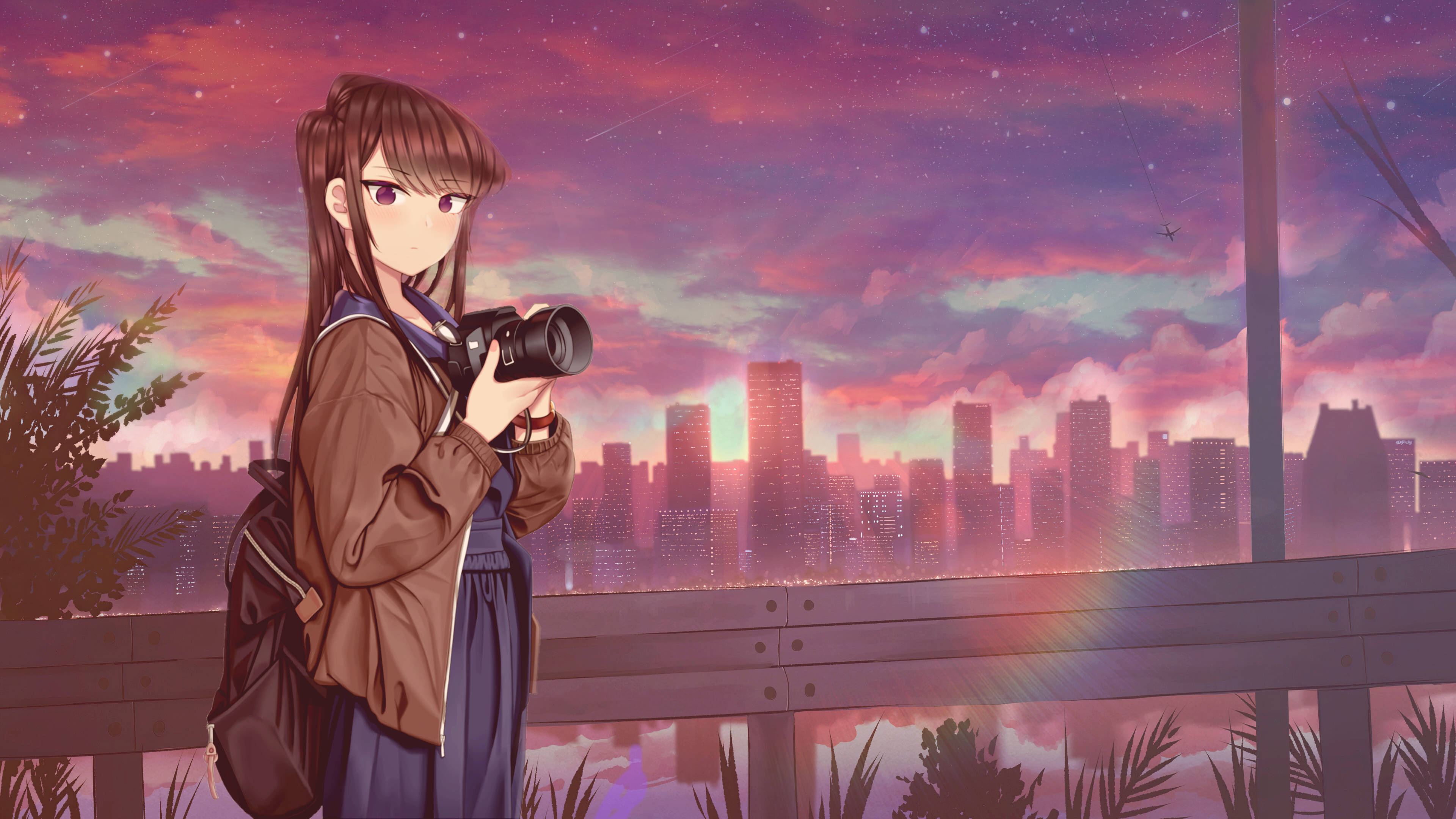 Komi San Estudyante ng Hayskul sa Hapon Wallpaper