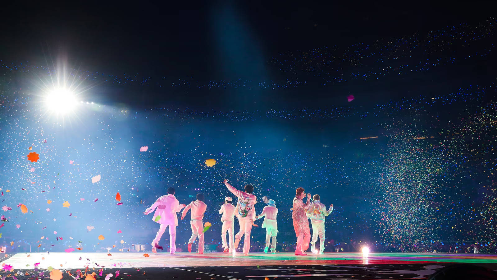Konsiyerto ng BTS sa Kanilang Pagganap ng Dynamite Wallpaper