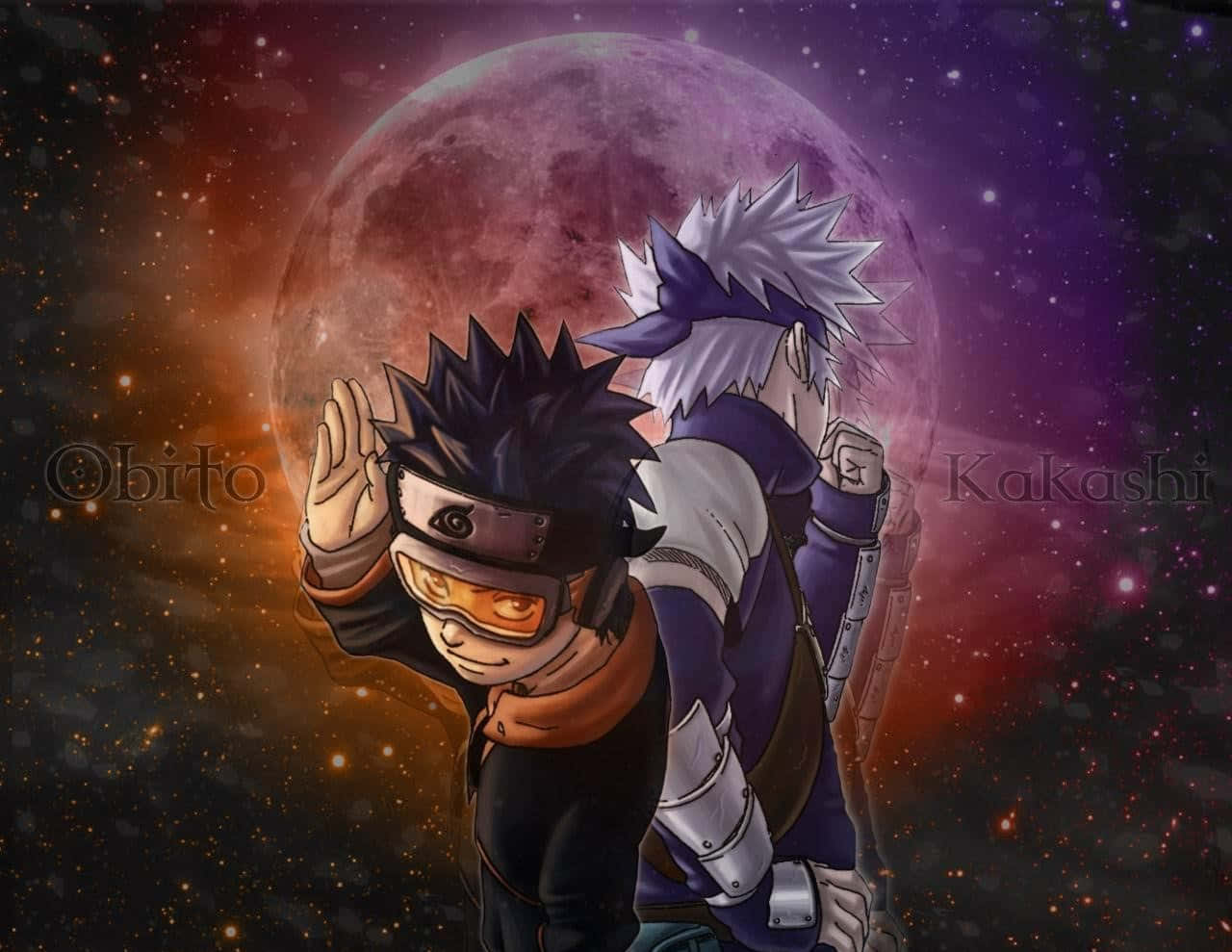 Kosmikong Kakashi at Obito Wallpaper