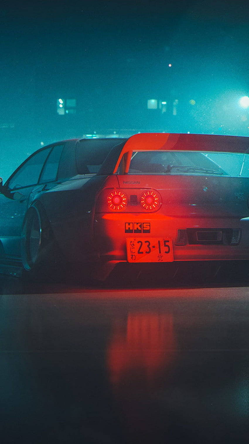 Kotse na may JDM Aesthetic sa Hamog Wallpaper