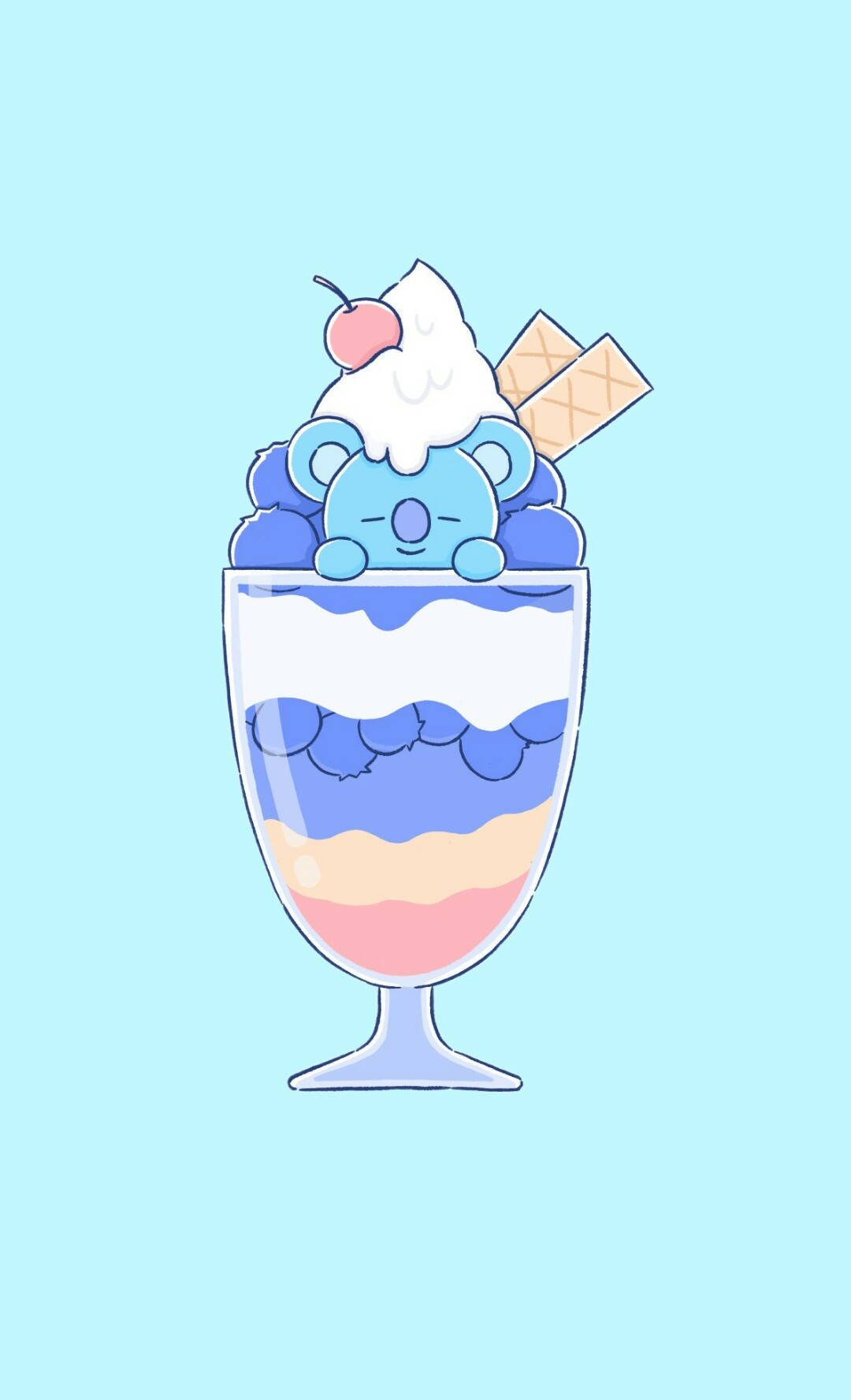 Koya BT21 Ice Cream Wallpaper