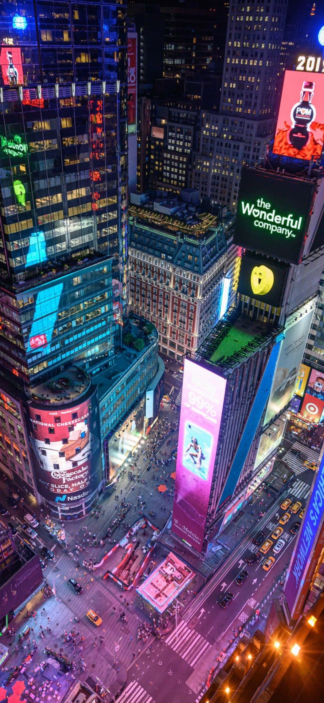Kuhanap ng sikat na skyline ng New York City gamit ang iPhone X Wallpaper