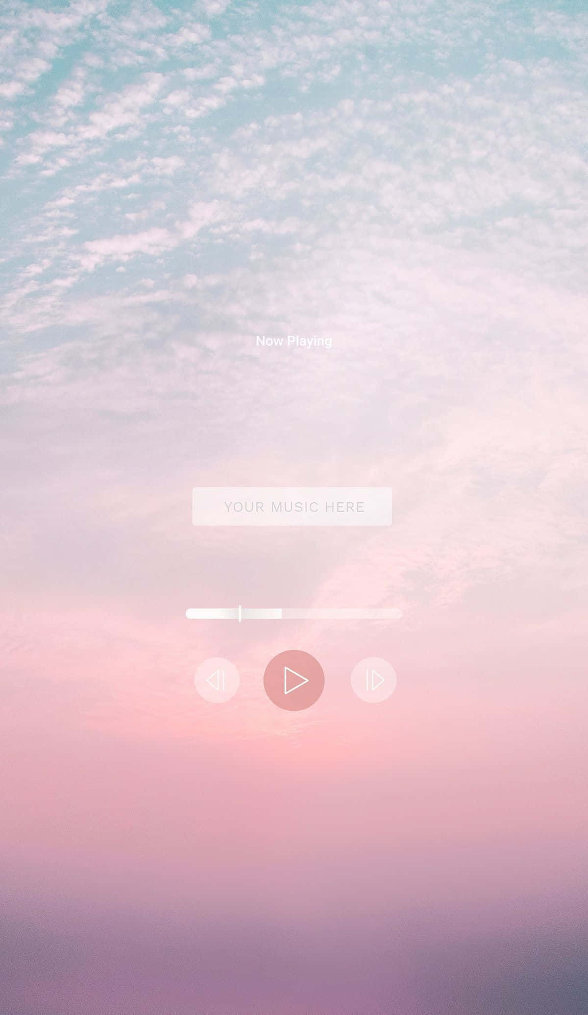 kulay rosas na kalangitan na may mga ulap at asul na kalangitan Wallpaper