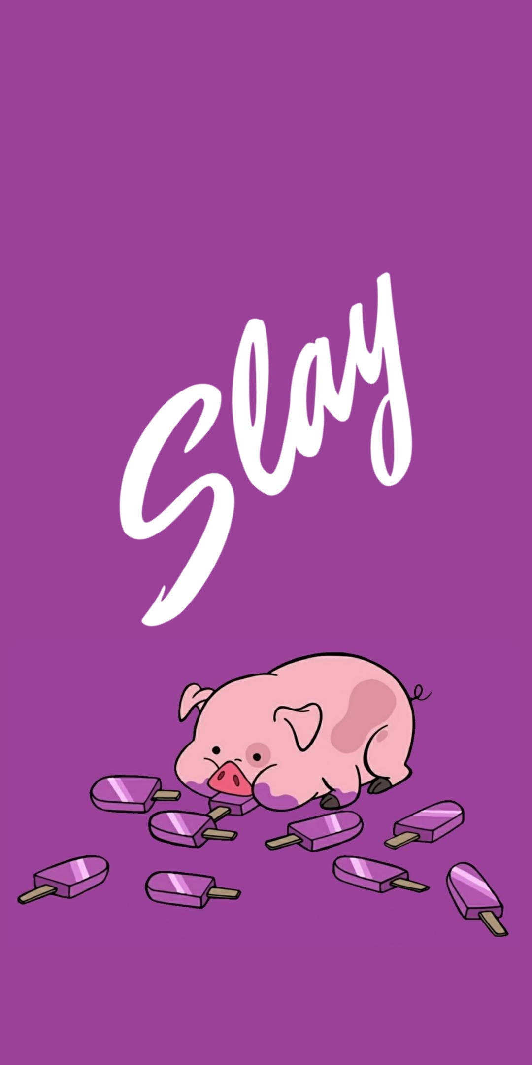 Kumakain si Waddles ng Sorbetes Wallpaper