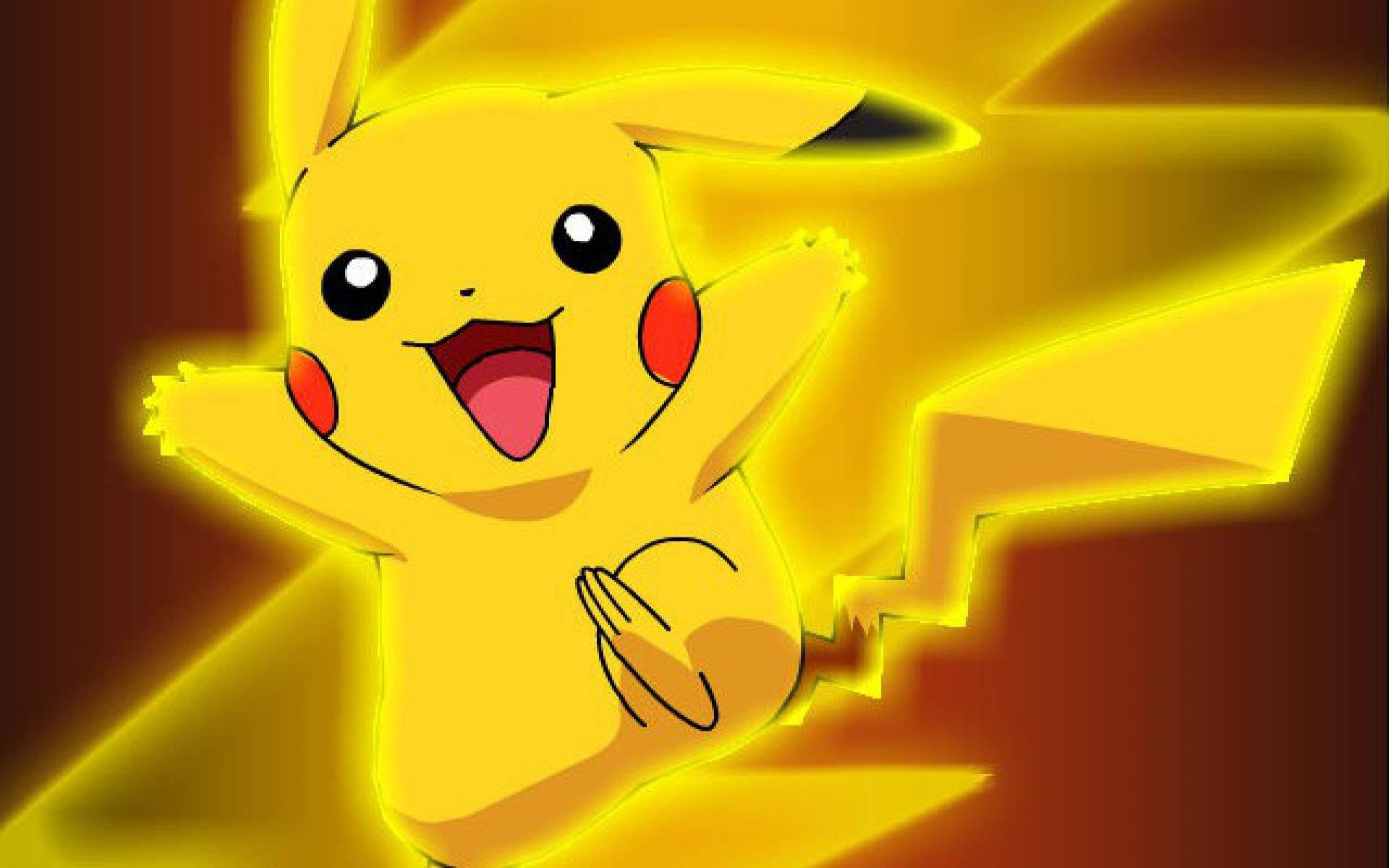 Kumikinang na Dilaw na Pikachu Wallpaper