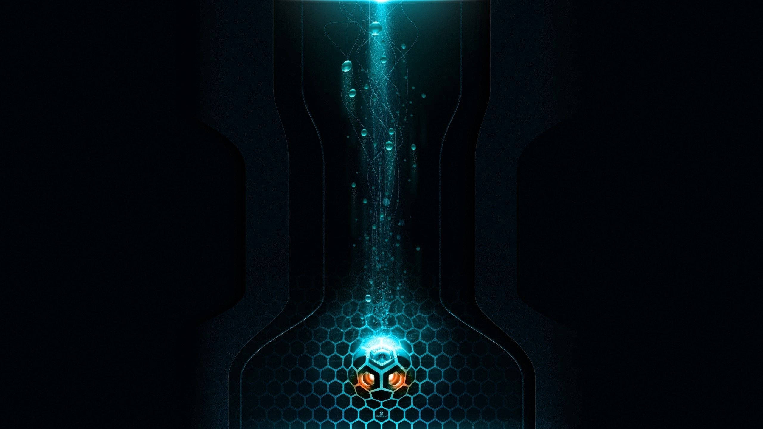 Kumikinang na Mekanikal na Core na Madilim Wallpaper