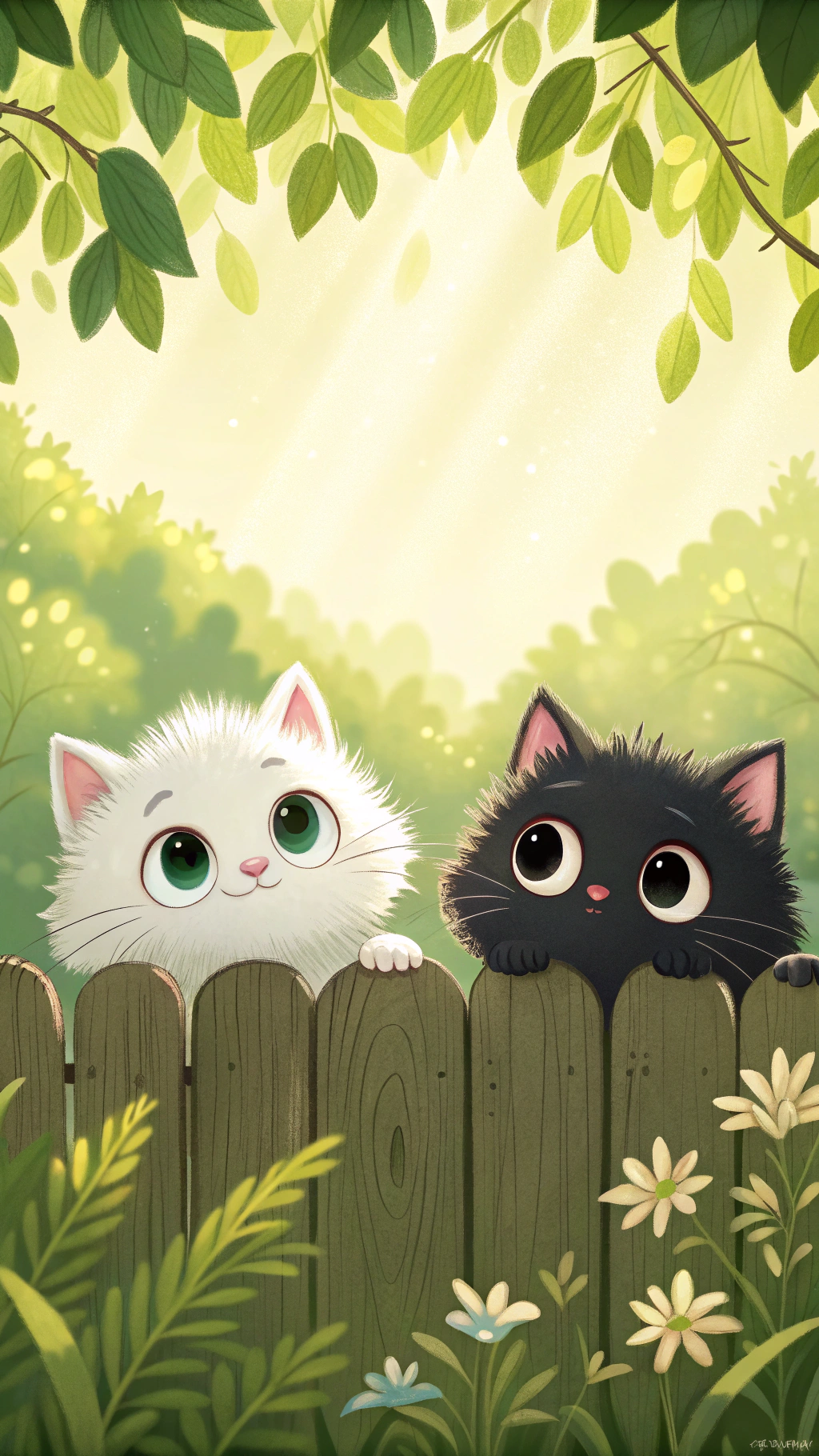 Kumikislap na mga Bituin na Sumasalamin sa mga Mata ng Kuting Wallpaper