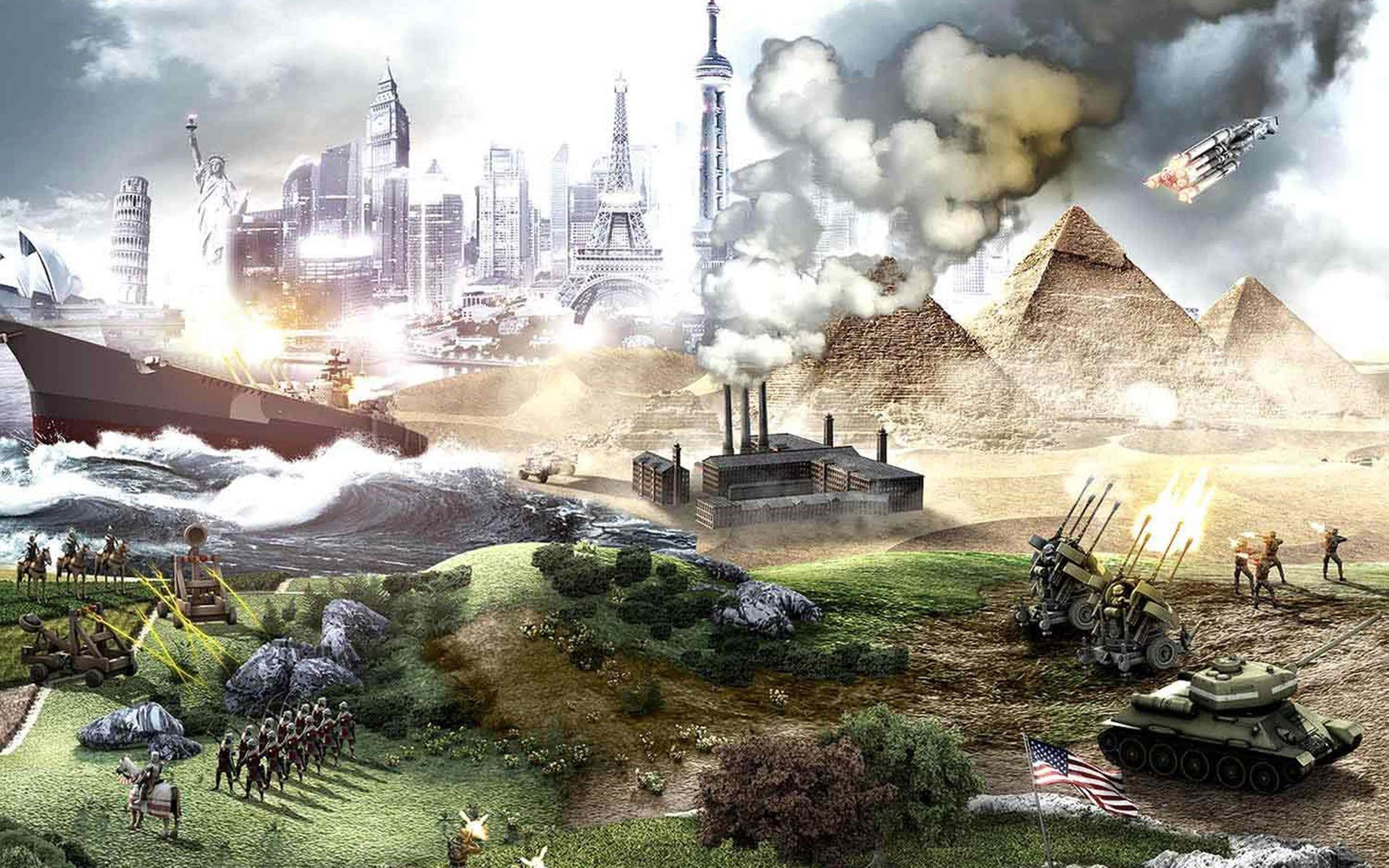 "Kumpletong 4K na resolusyon na edisyon ng kaakit-akit na backdrop ng gameplay ng Civilization V." Wallpaper