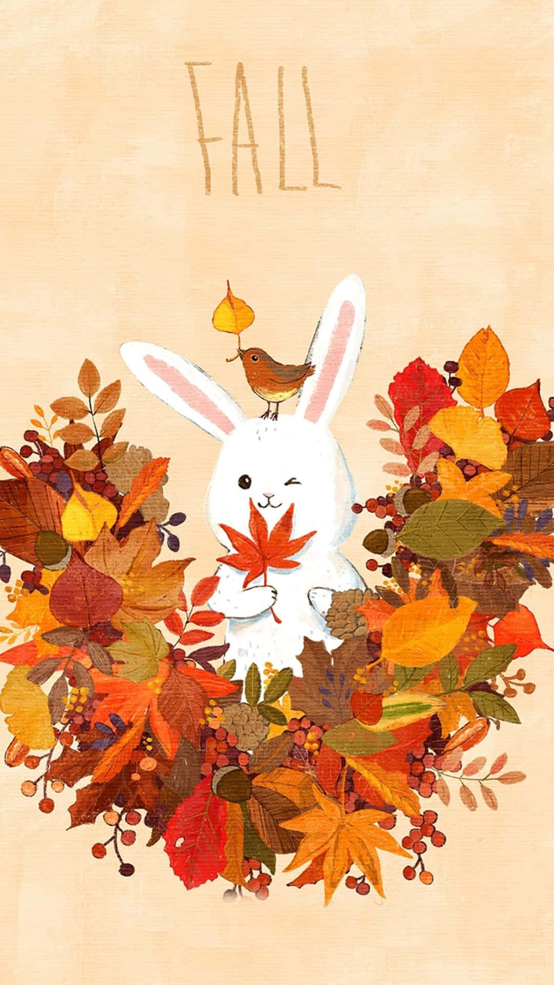 Kuneho na Kumikindat na Fall Phone Background Wallpaper