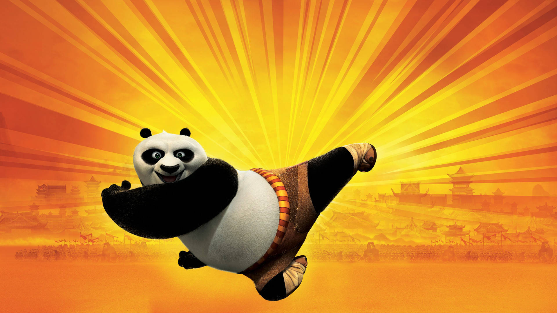 Kung Fu Panda Naghahatid ng Malakas na Sipa Wallpaper