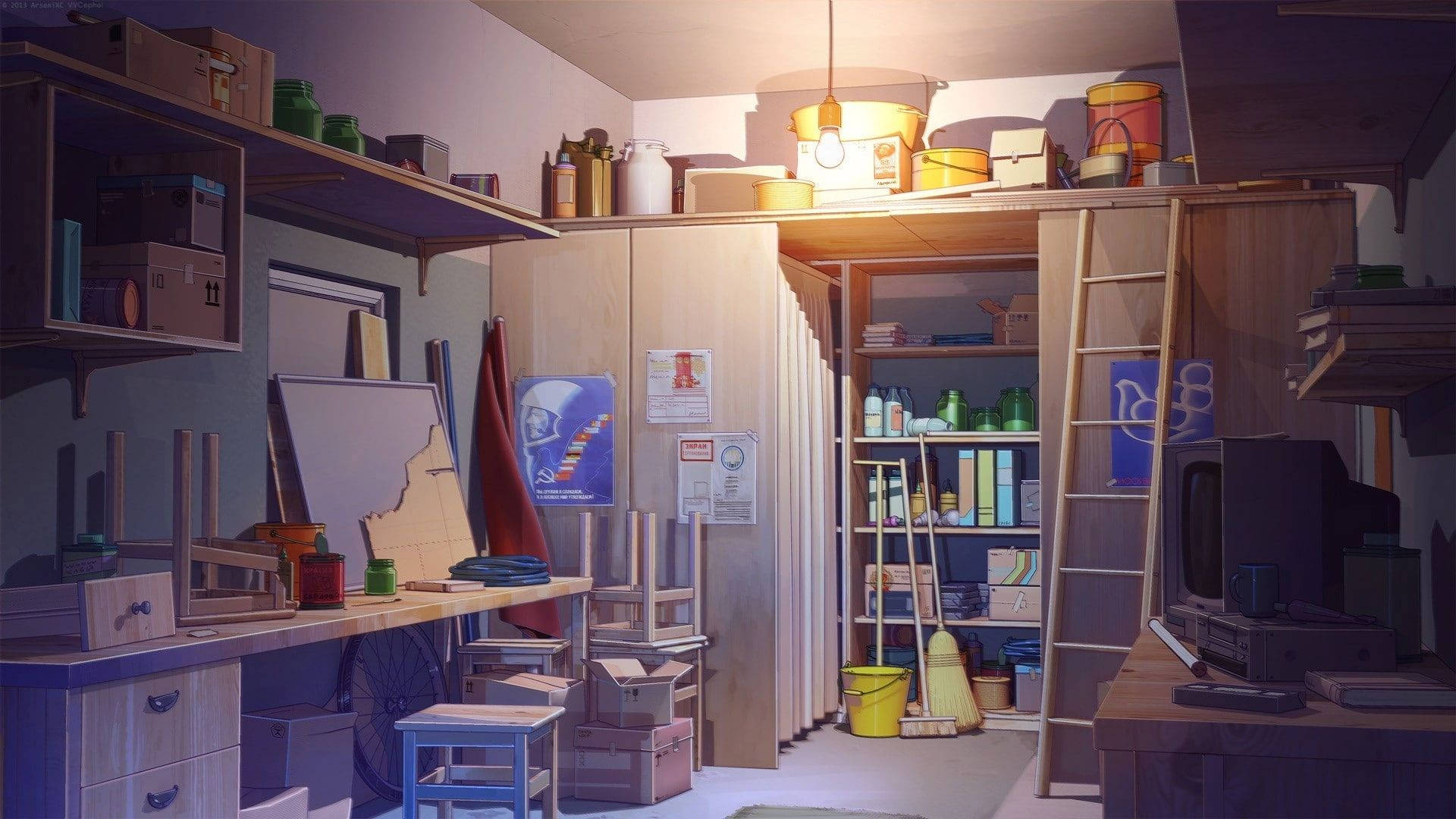 Kwartong Anime na Imbakan Wallpaper