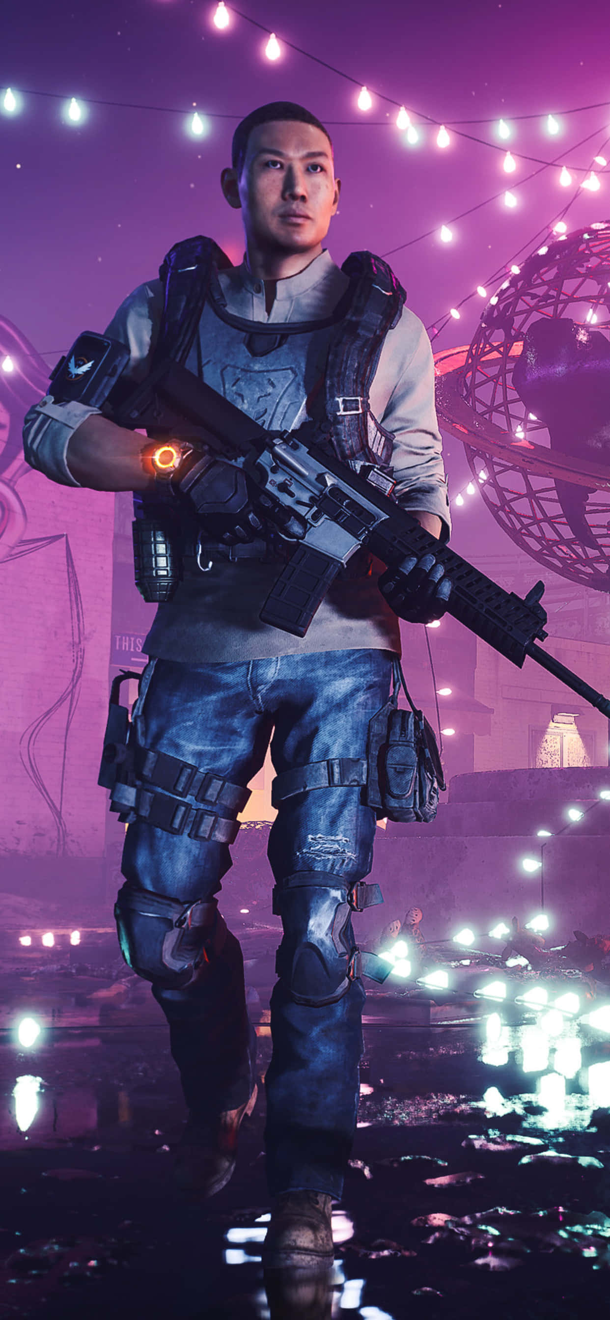 Labanan ang Hindi Alam gamit ang iPhone Xs Max The Division edition. Wallpaper