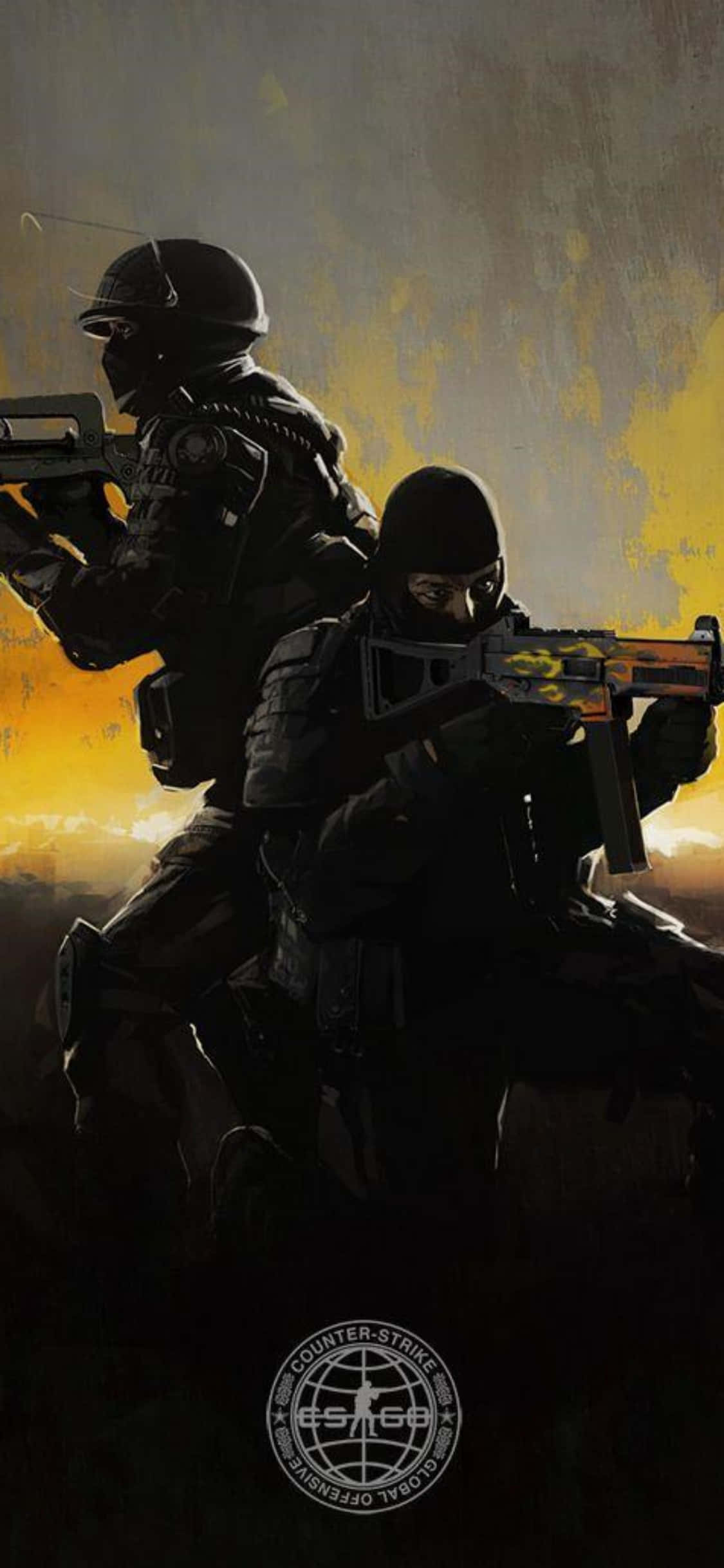 "Labanan ang mga kalaban sa Counter-Strike: Global Offensive mula sa iyong iPhone XS!" Wallpaper