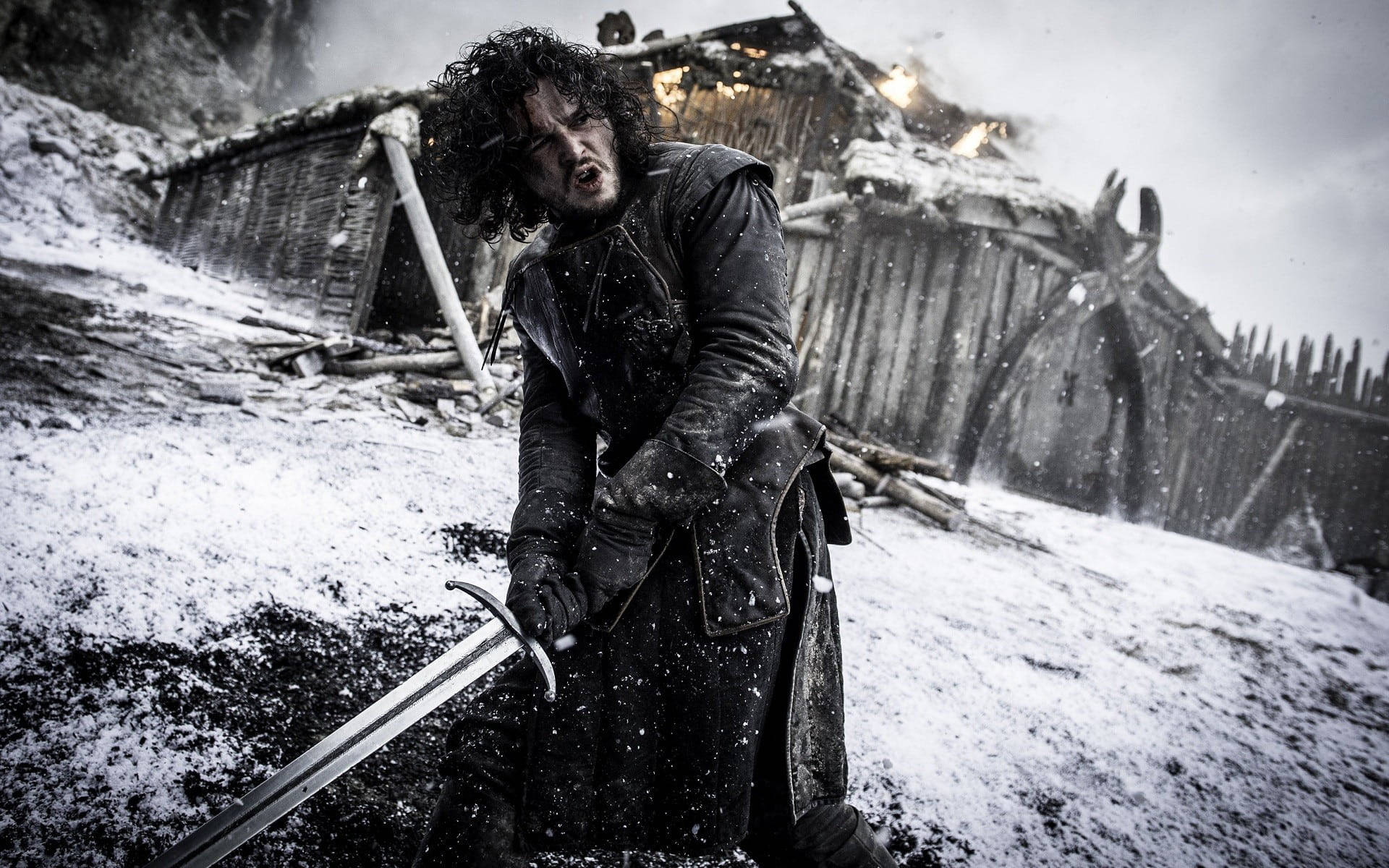 Labanan ni Jon Snow Game of Thrones Wallpaper