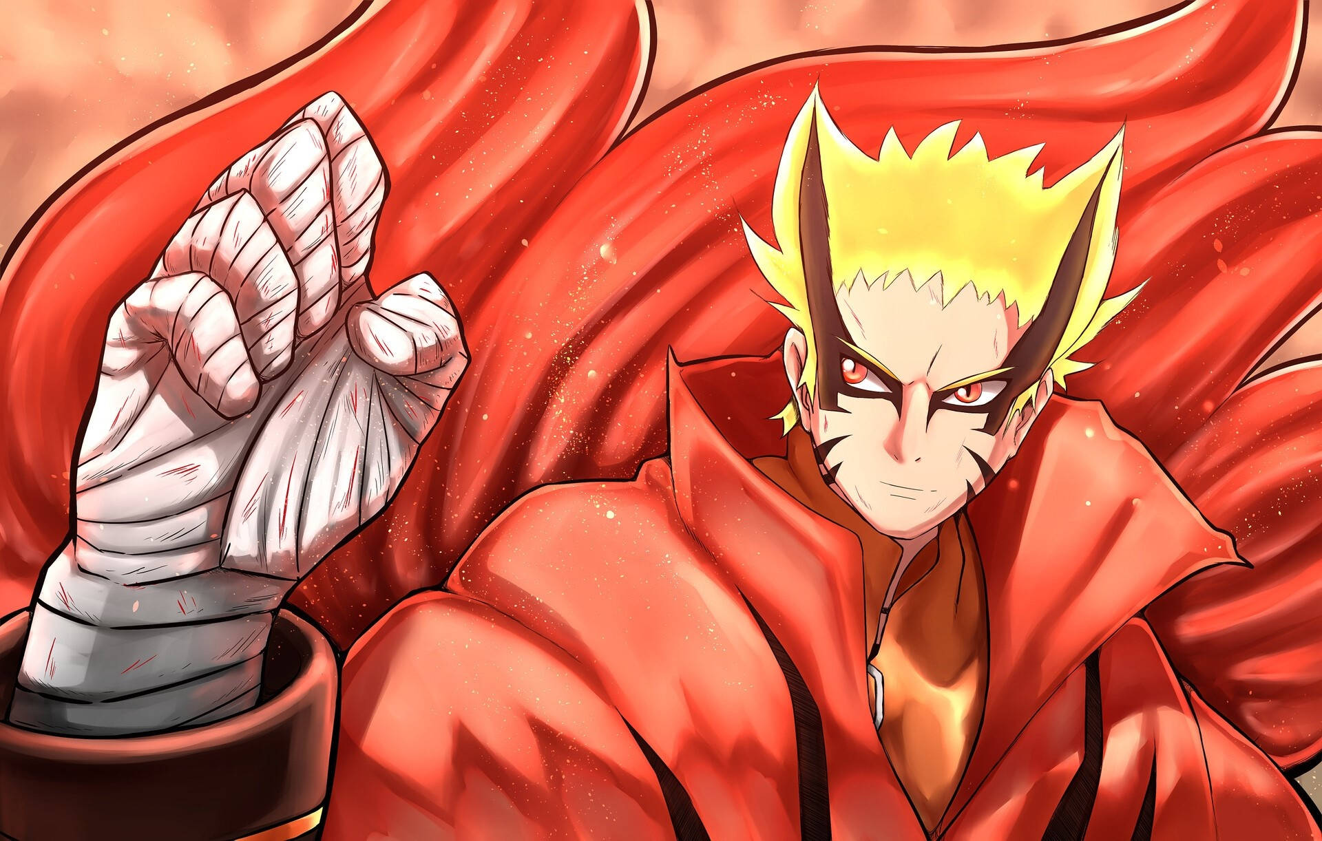 Labanan sa Baryon Mode ni Naruto Wallpaper