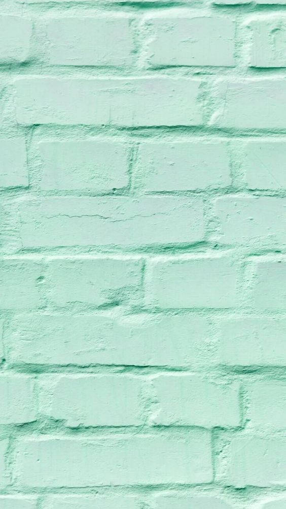 Ladrilyong Pader na Mint Green para sa iPhone Wallpaper