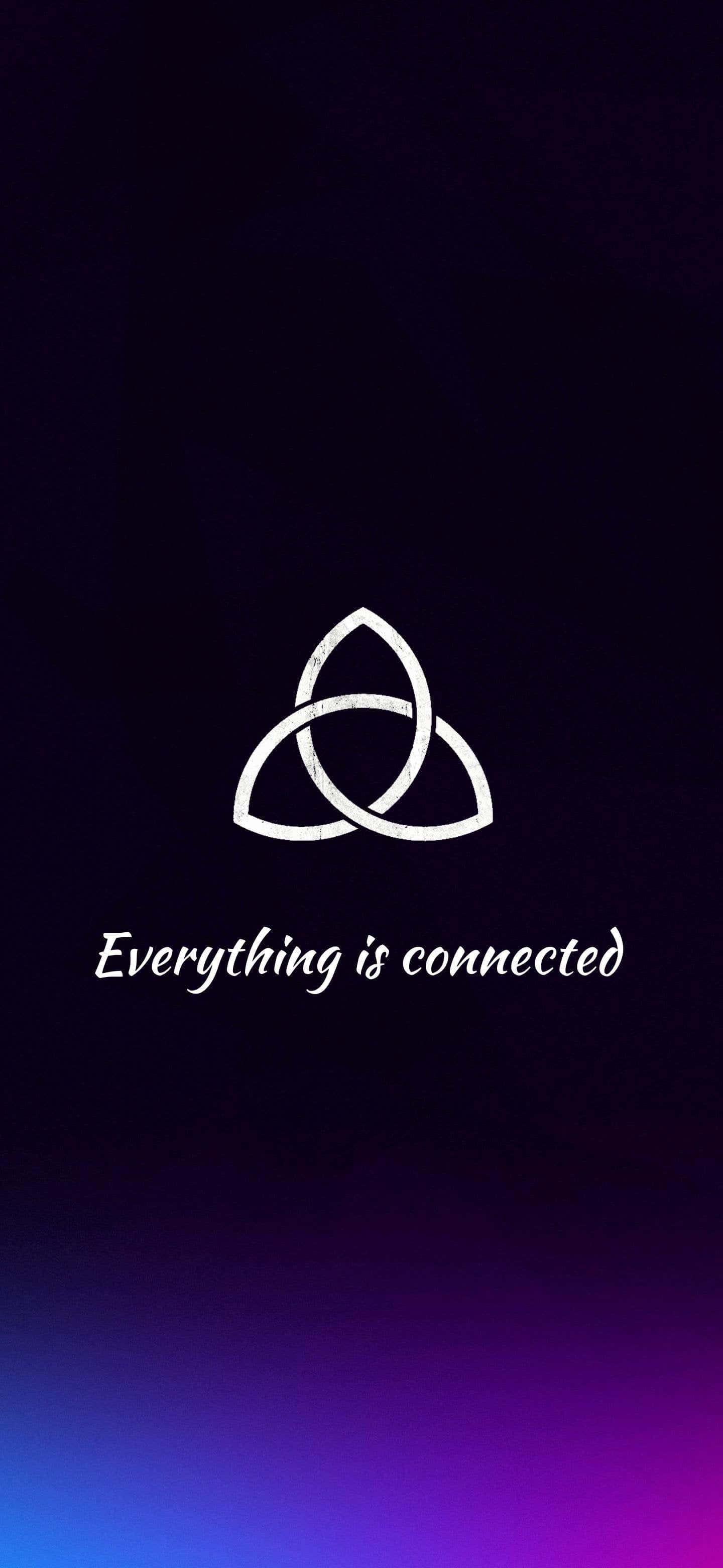 Lahat ay Konektado sa Simbolong Triquetra Wallpaper